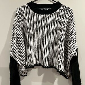 SHEIN black and white sweater size M